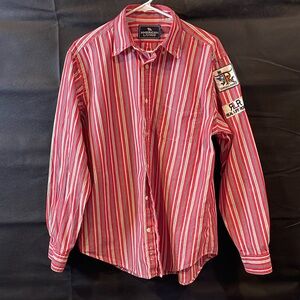 Men’s Large American Living Button down shirt with roping & ranch patches